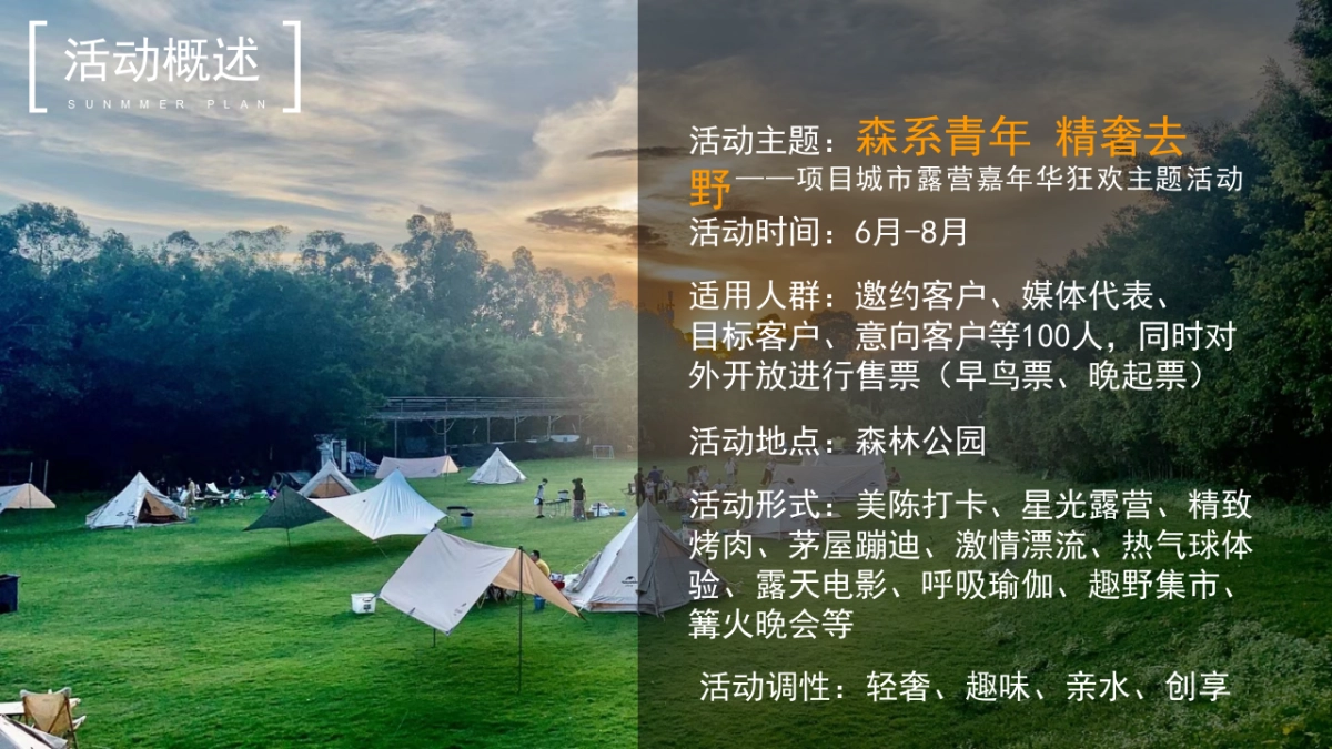 2022地产项目城市露营嘉年华狂欢“森系青年 精奢去野”活动策划方案_第9页