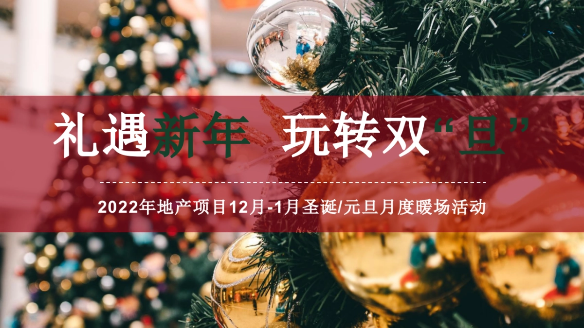2021地产项目圣诞节+元旦月度暖场 礼遇新年·玩转双“旦”活动策划方案_第1页
