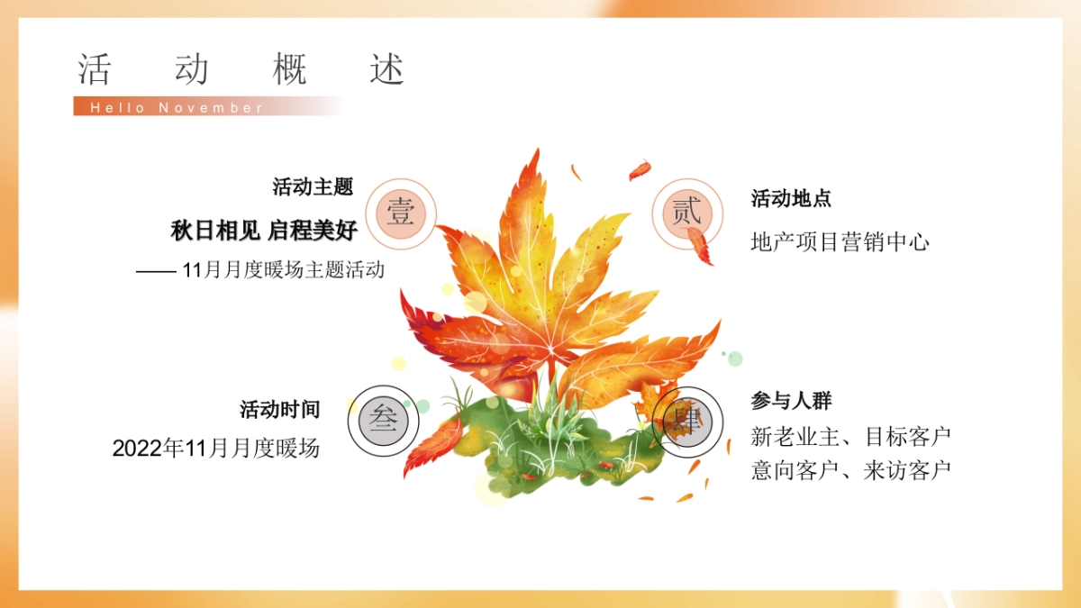 2022地产项目11月月度暖场“秋日相见 启程美好”活动策划方案_第5页