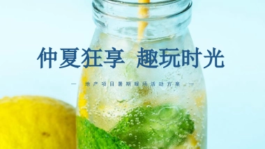 2023地产项目暑期暖场“仲夏狂享 趣玩时光”活动策划方案