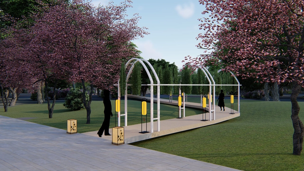 中铁地产售楼部室外中式风效果图_第4页