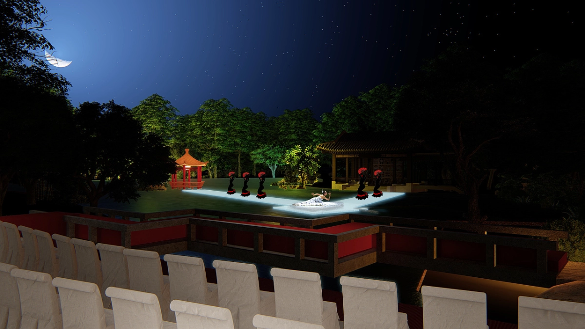 中铁地产售楼部室外中式风效果图_第8页