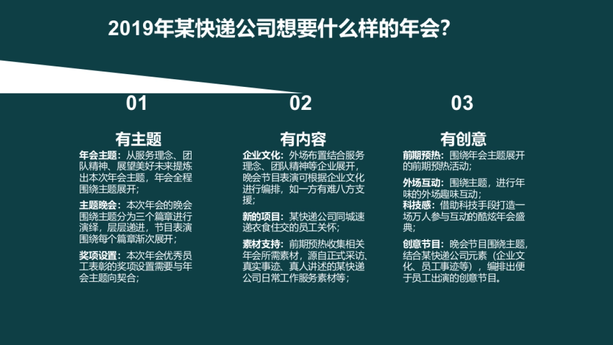 2019快递公司年会活动策划方案_第5页