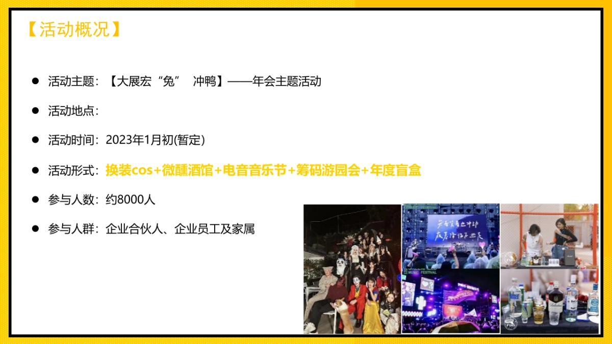 2023企业潮流变装电音年会“大展宏“兔”！冲鸭”活动策划方案_第6页