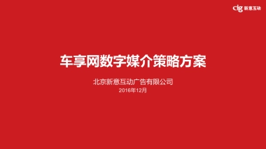 车享网数字媒介策略方案
