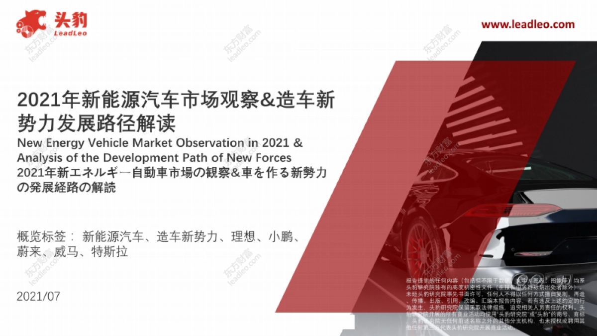 2021年新能源汽车市场观察&造车新势力发展路径解读_第1页