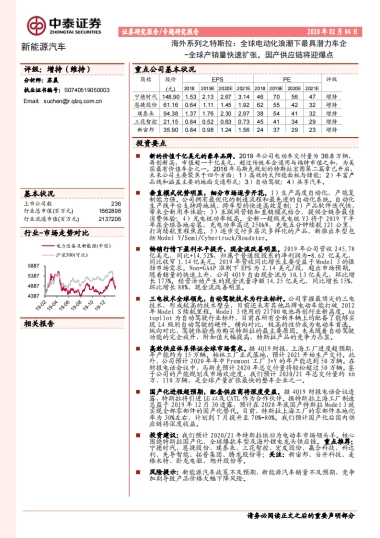 特斯拉：全球电动化浪潮下最具潜力车企，全球产销量快速扩张，国产供应链将迎爆点（新能源汽车）