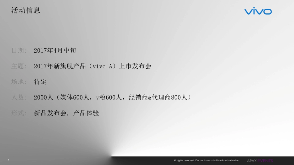 2017vivo新旗舰产品上市发布会活动方案_第4页