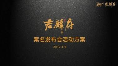 2017君麟府案名发布会策划案