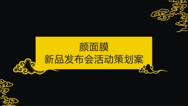 2017年颜面膜品牌发布会策划案