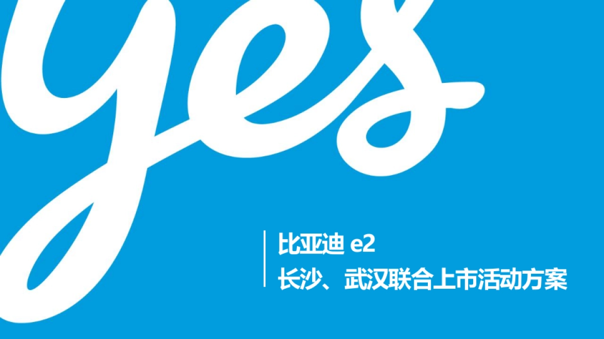 比亚迪 e2 长沙、武汉联合上市活动策划方案_第1页