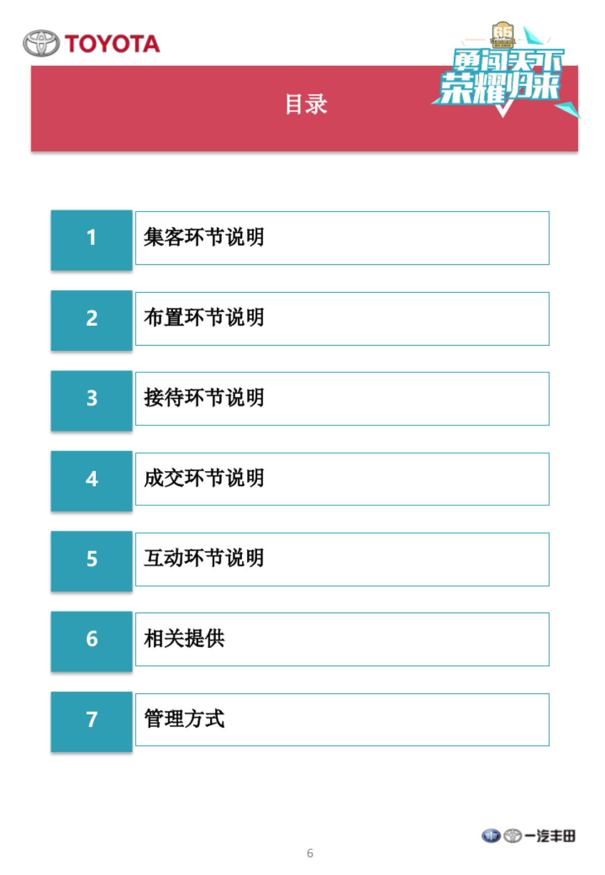 勇闯天下 荣耀归来—618RAV4品质狂欢节 店头活动手册-final _第6页
