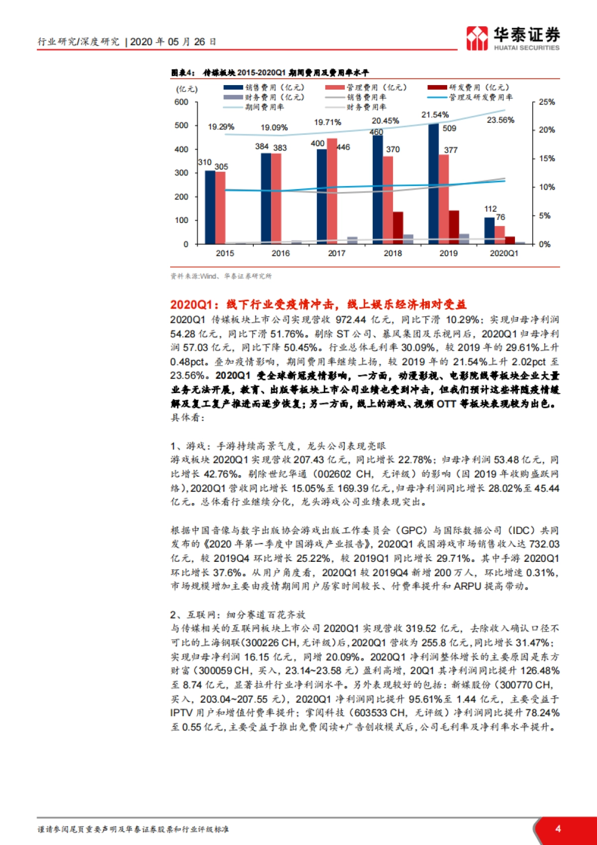 传媒行业2020年中国市场前瞻：新冠病毒“危”与“机”，线上娱乐高景气度，线下将迎复苏-华泰证券-27页_第4页