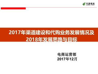 2017年渠道建设和代购业务发展情况及2018年展望-王磊