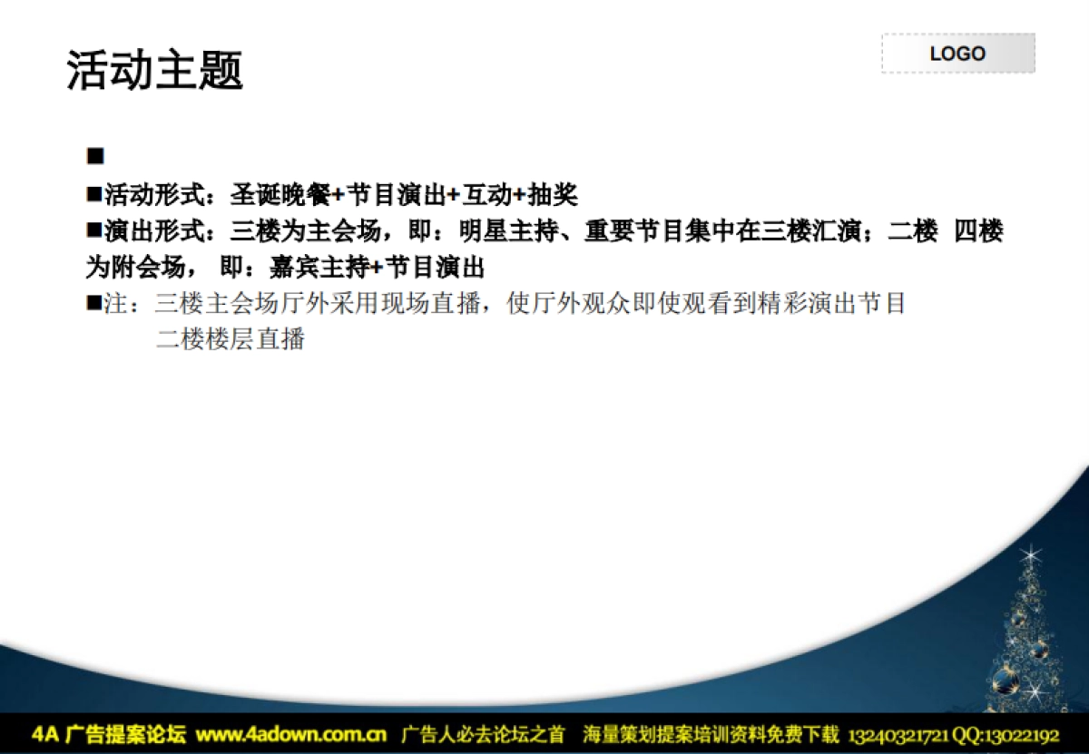 2010XX饭店圣诞节晚会策划方案-42P_第4页