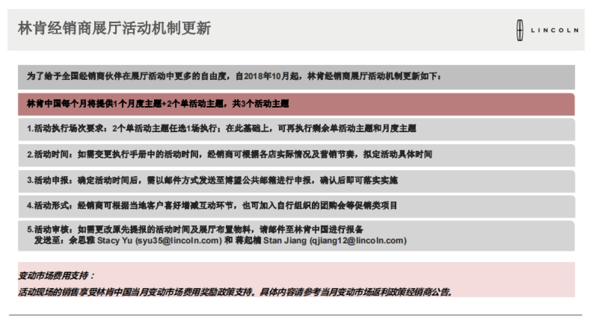 2019年3月林肯经销商展厅活动方案_第2页