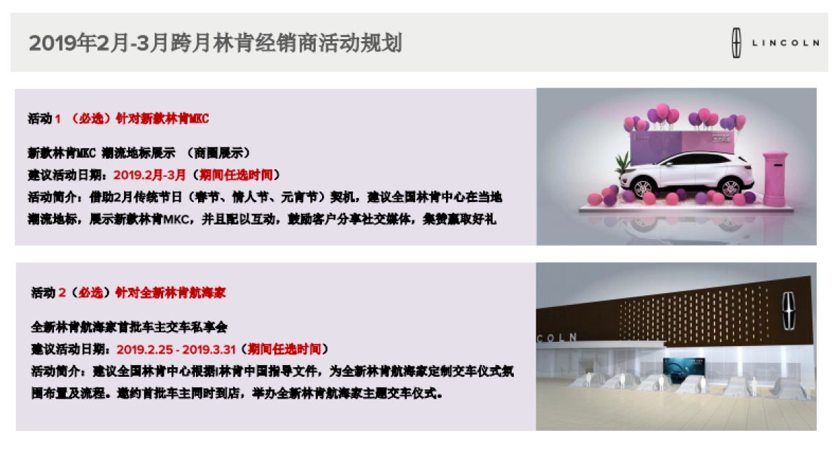 2019年3月林肯经销商展厅活动方案_第4页