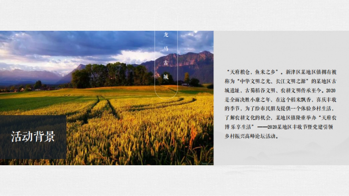 2020地区丰收节暨党建引领乡村振兴高峰论坛“天府农博 乐享生活”活动策划方案_第9页