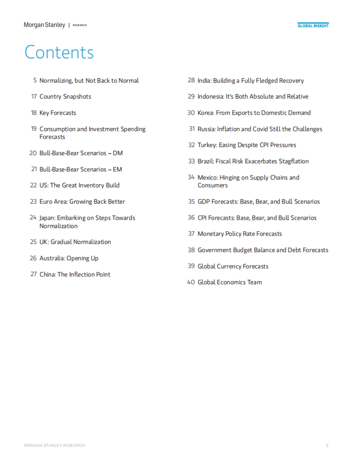 2022年全球宏观经济展望：通胀强劲高于全球GDP增速（英）-摩根士丹利-45页_第3页