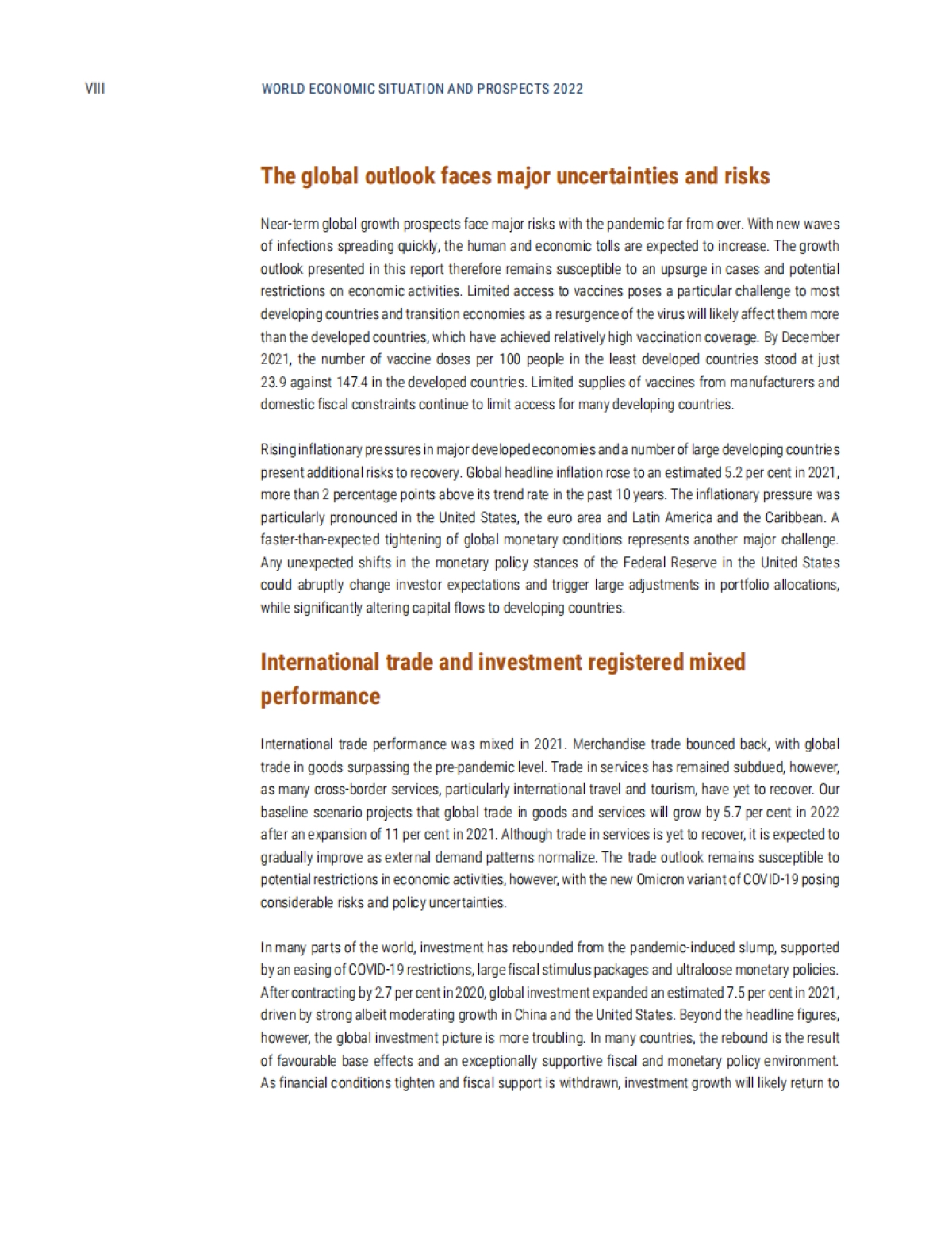 2022年世界经济形势与展望：世界经济面临巨大阻力（英）-联合国-231页_第9页