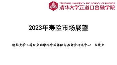 2023年寿险市场展望-清华五道口金融学院