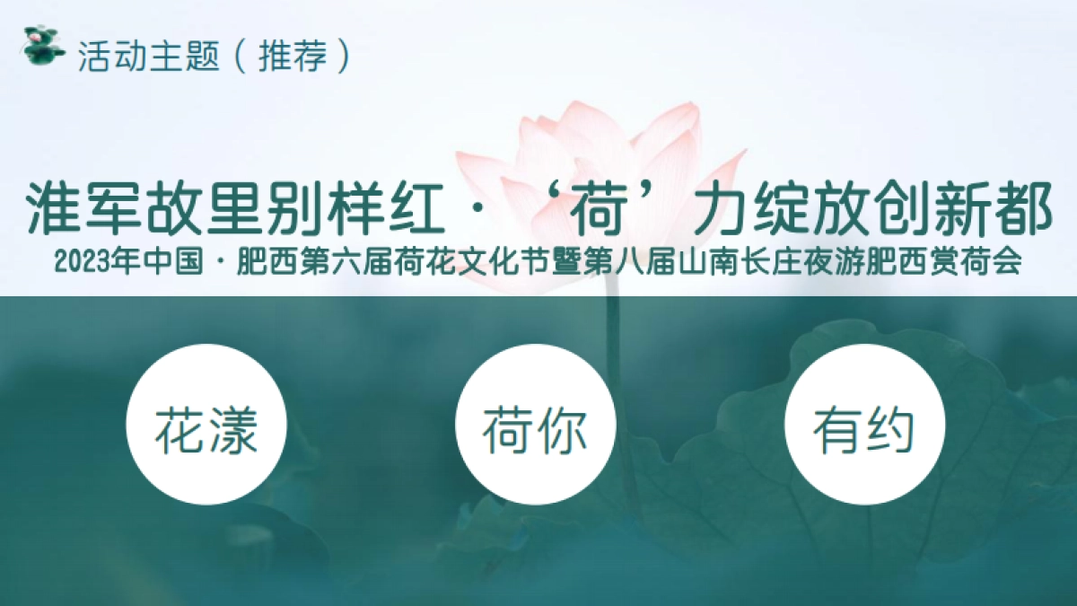 2023中国·肥西第六届荷花文化节暨第八届山南长庄夜游肥西赏荷会策划方案_第9页