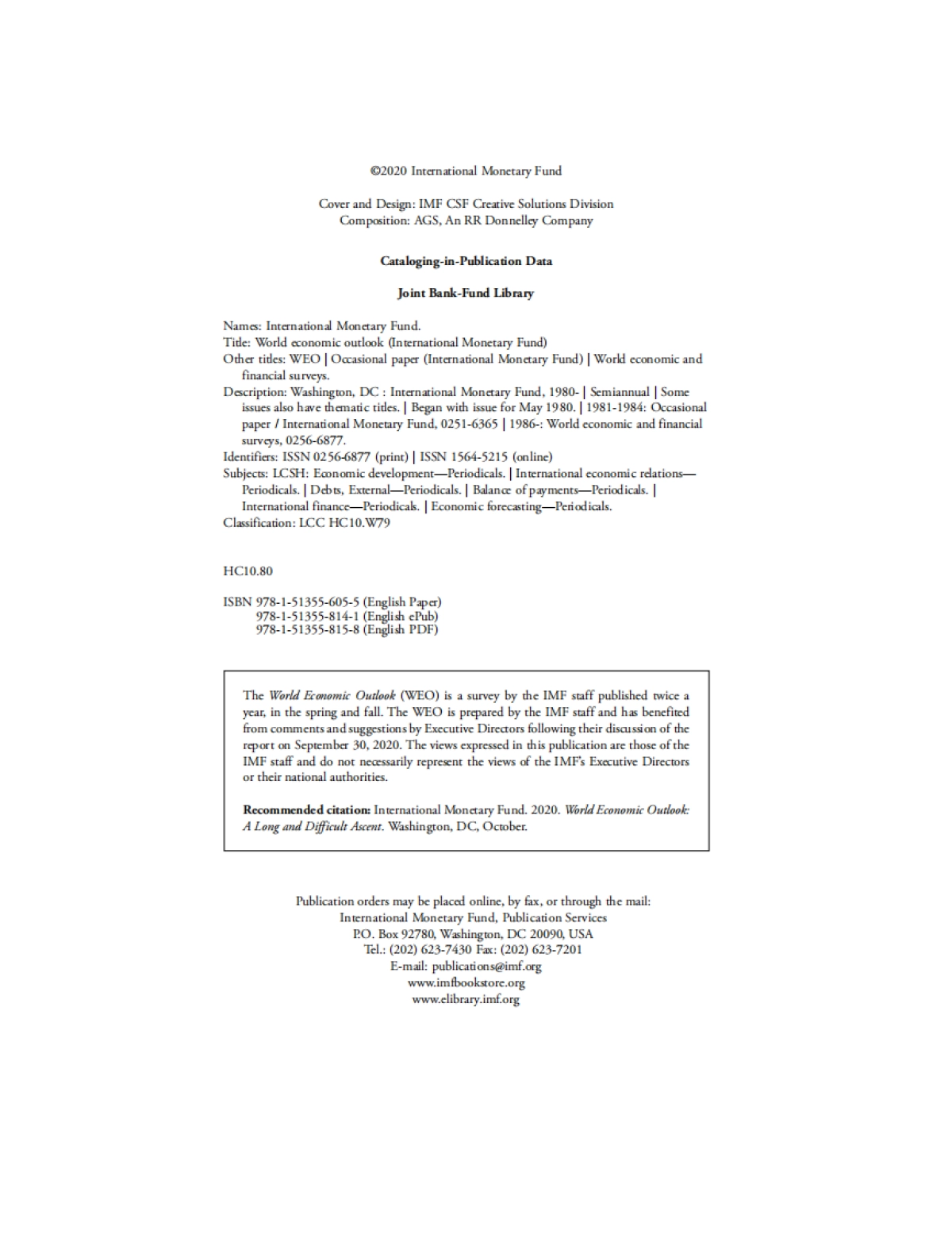 IMF:世界经济展望:漫长而艰难的上升(2020年10月)-203页_第3页