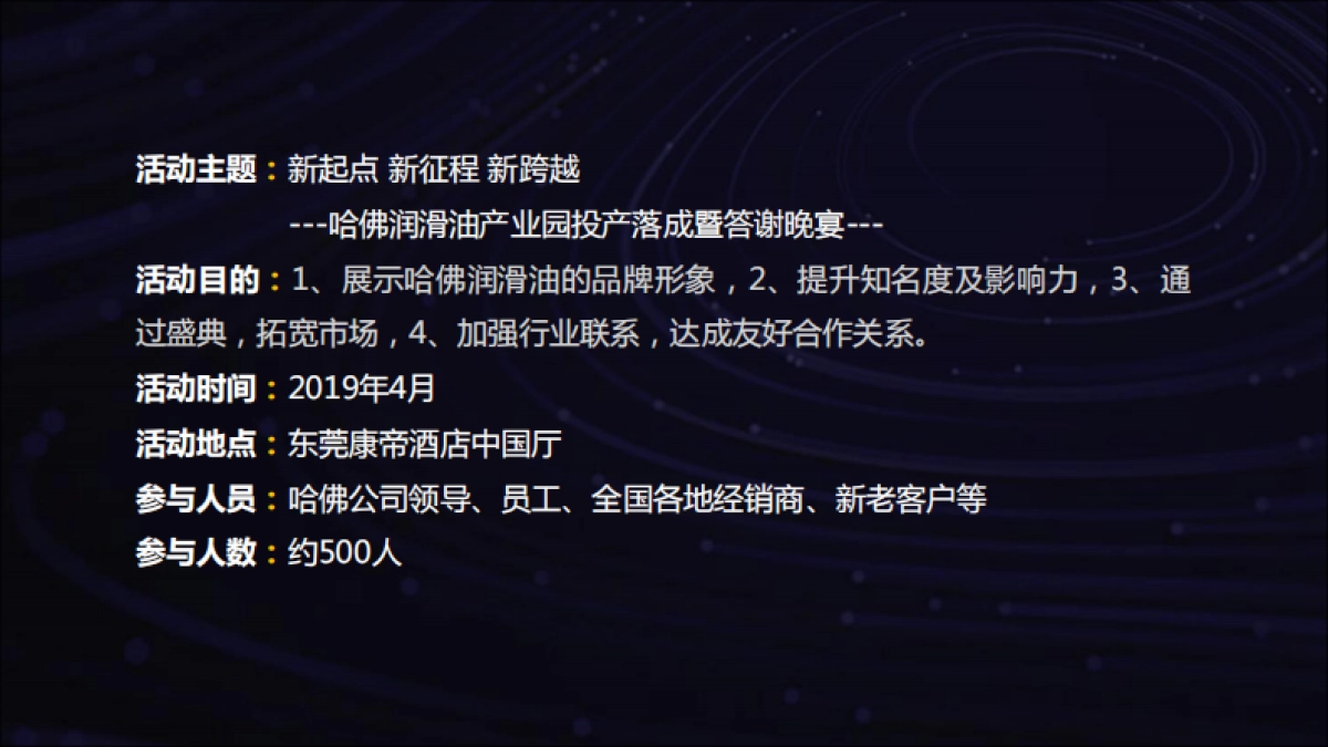 哈佛润滑油产业园投产落成暨答谢晚宴_第6页