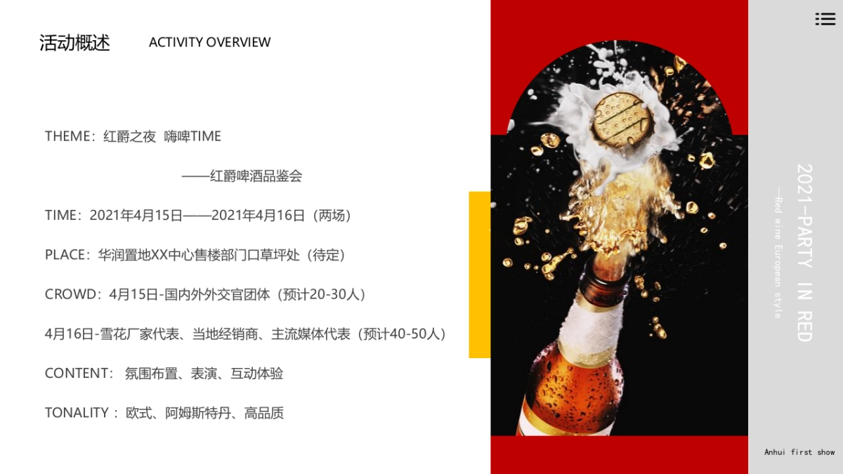 红爵啤酒品鉴会“红爵之夜  嗨啤TIME ”主题活动策划方案_第7页