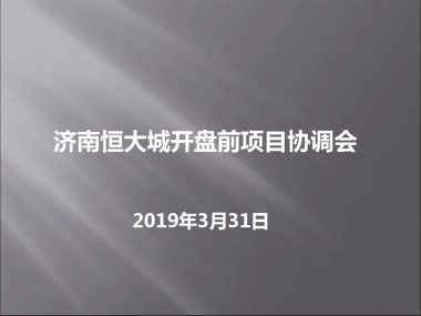 济南恒大城开盘前项目协调会
