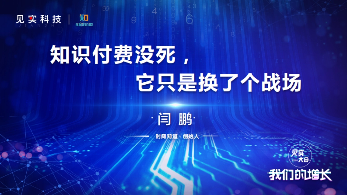 见实私享会-时间知道CEO闫鹏_第1页