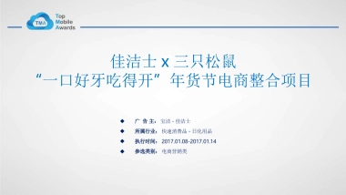 佳洁士 x 三只松鼠“一口好牙吃得开”年货节电商整合项目