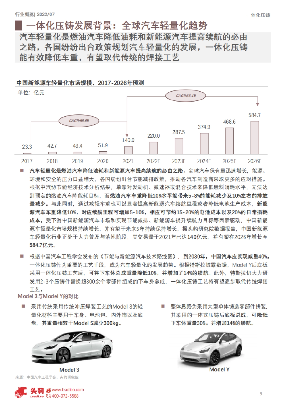 2022年中国一体化压铸行业概览：特斯拉引领潮流，自主品牌或成资本新宠_第3页