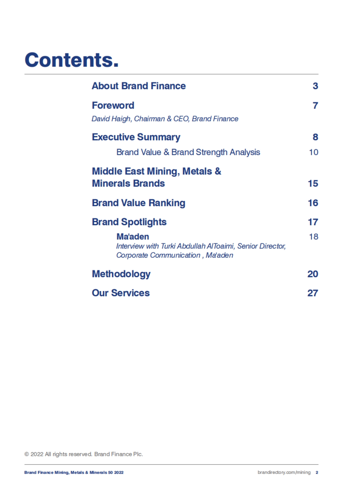 Brand Finance：2022年采矿、金属和矿产品牌50强_第2页