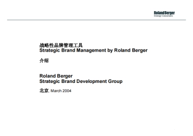 RolandBerger罗兰贝格战略性品牌管理工具-消费者价值分析