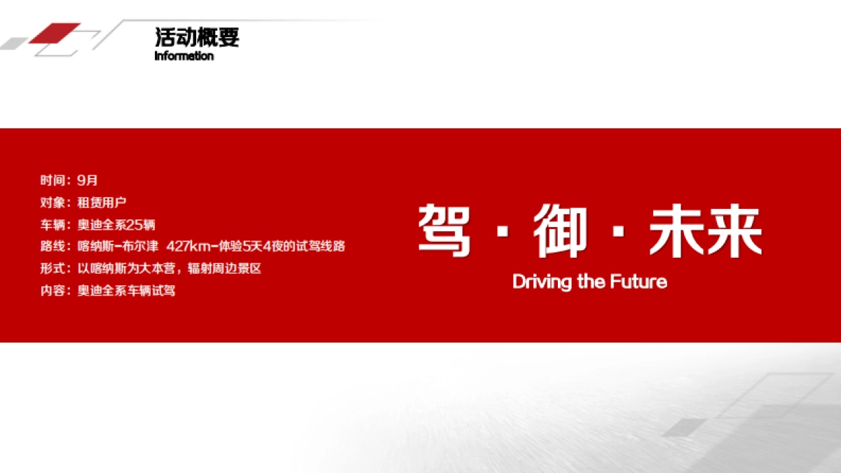 奥迪品牌大用户市场营销活动方案_第8页