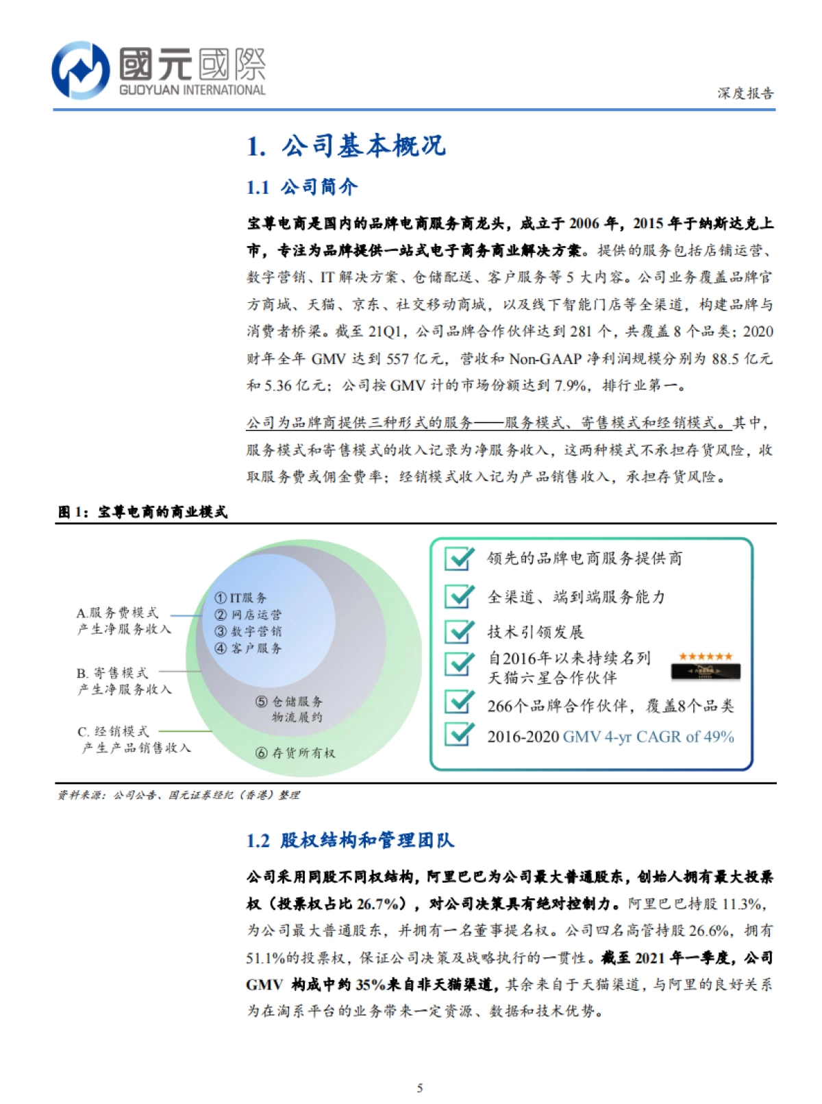 宝尊电商：进击中的品牌电商服务龙头-国元国际_第5页
