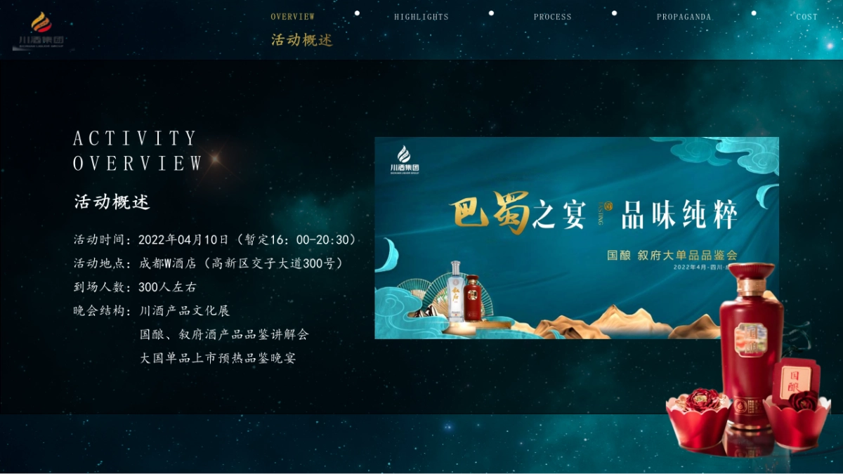 2022白酒品牌单品品鉴会(巴蜀之夜 品味纯粹主题)活动策划方案_第3页
