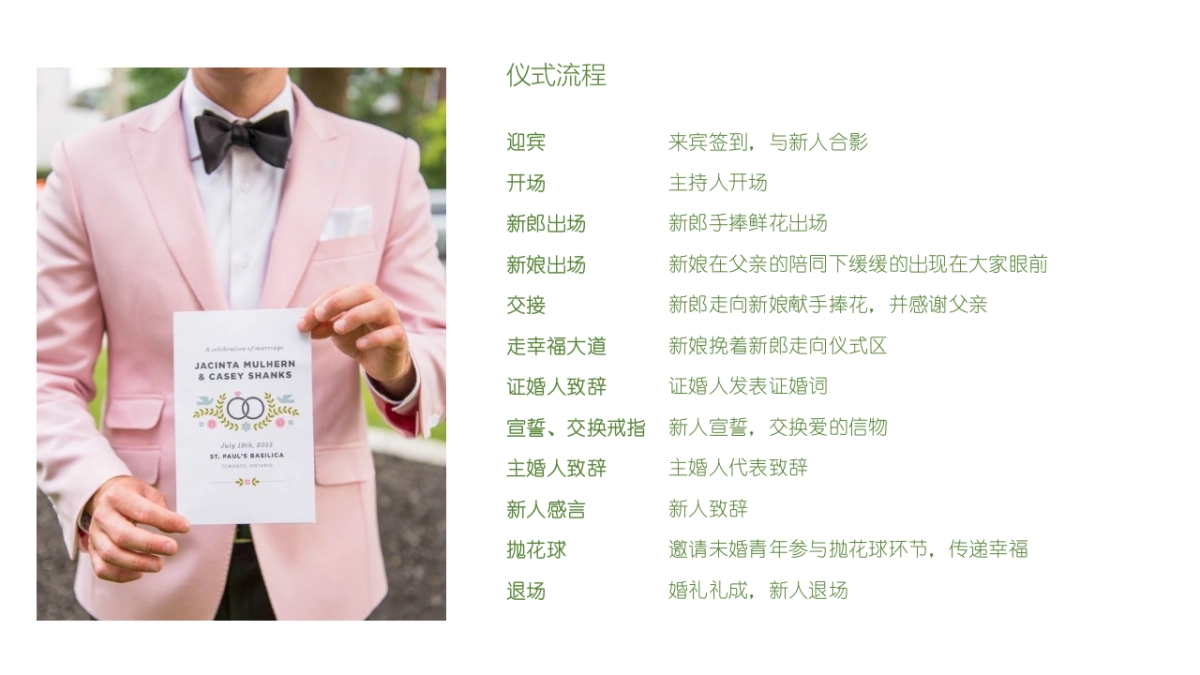 2022简约白绿色森系风童话风婚礼策划方案_第4页