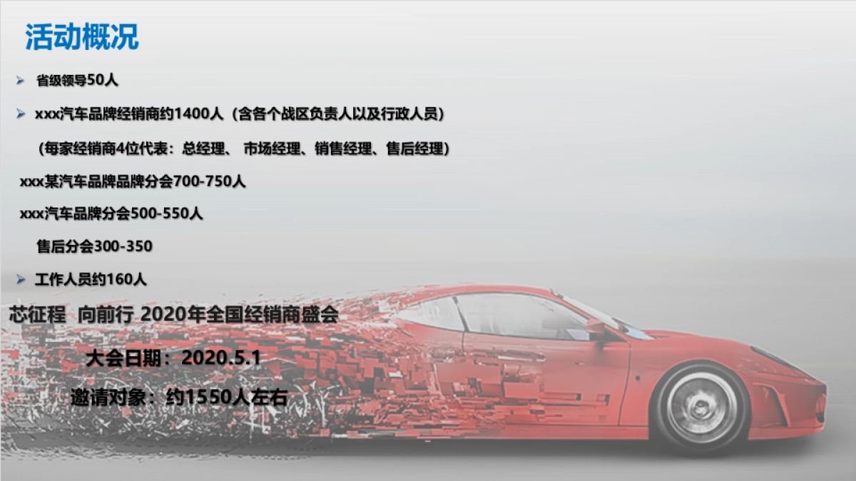 2020-000芯征程 向前行 xx汽车品牌经销商盛会策划方案_第2页