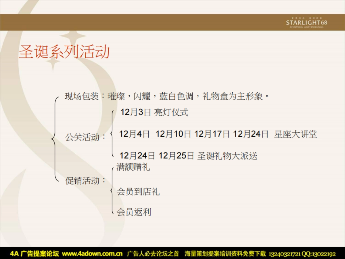 2011重庆星光68广场圣诞新年活动方案-31P_第3页