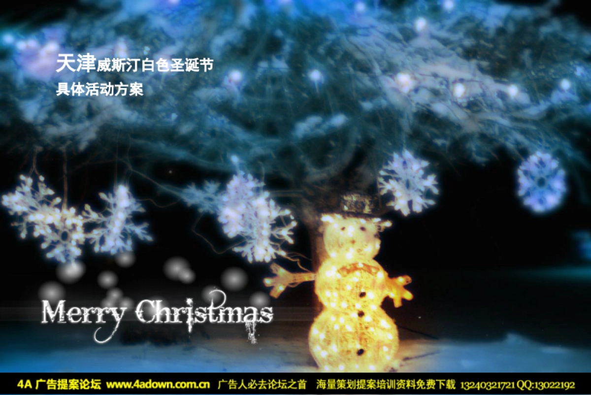 2009天津君隆广场威斯汀酒店白色圣诞节具体活动方案-41P_第4页