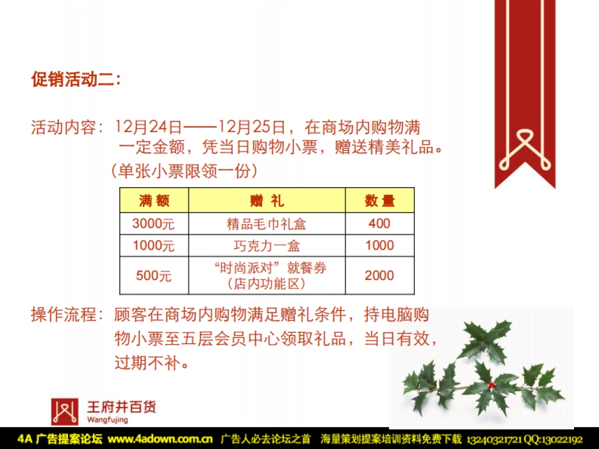 2009王府井百货太原店圣诞节推广方案-25P_第7页