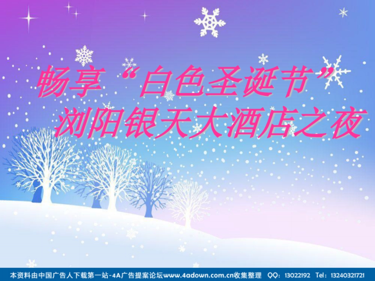2012浏阳银天大酒店圣诞之夜策划案-24P_第1页