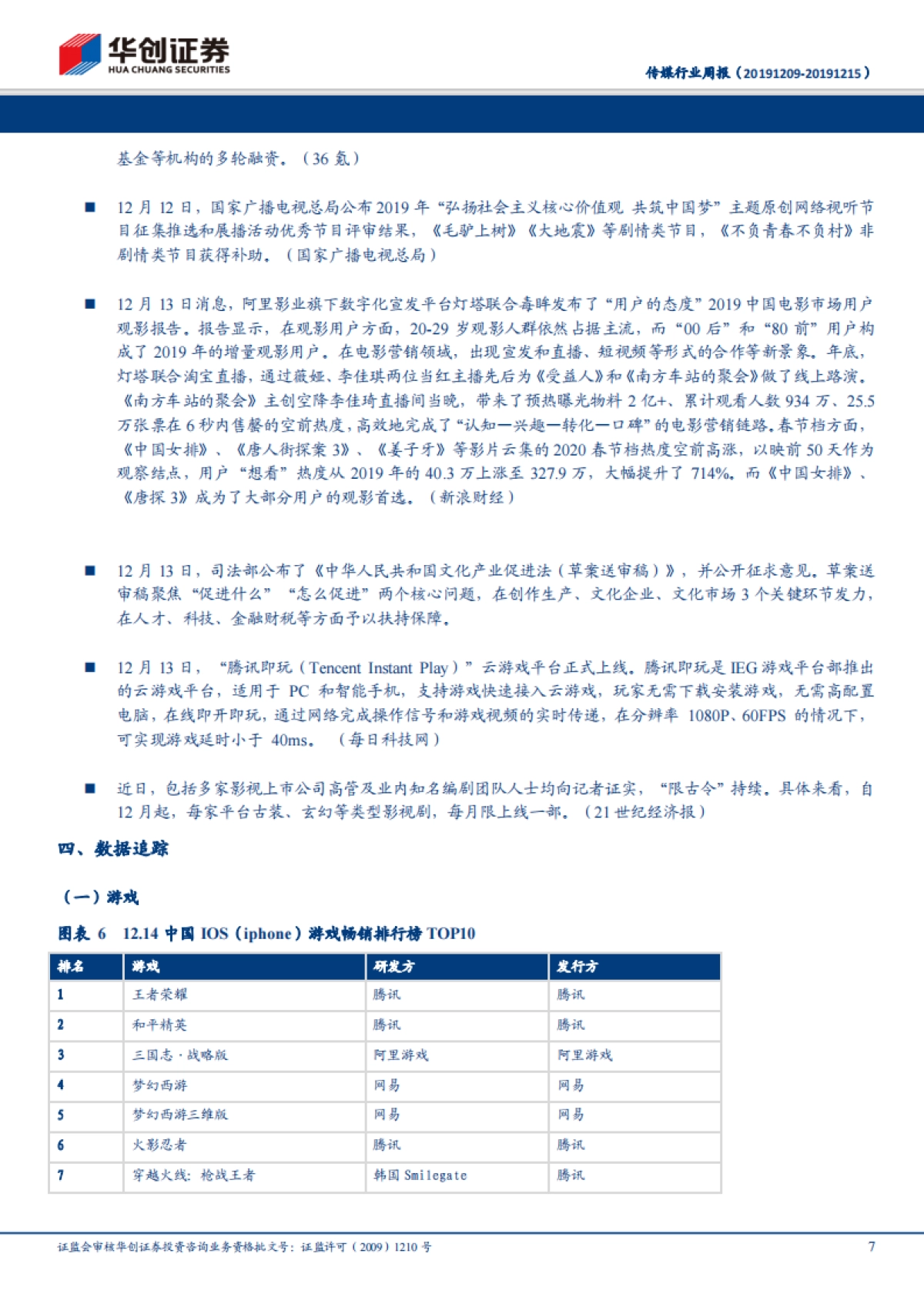 传媒行业周报:腾讯即玩云游戏平台正式上线,年末关注云游戏和贺岁春节档板块情况_第7页