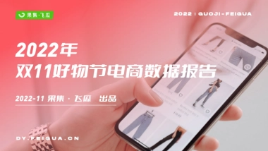 果集&飞瓜：2022年双11月好物节电商数据报告