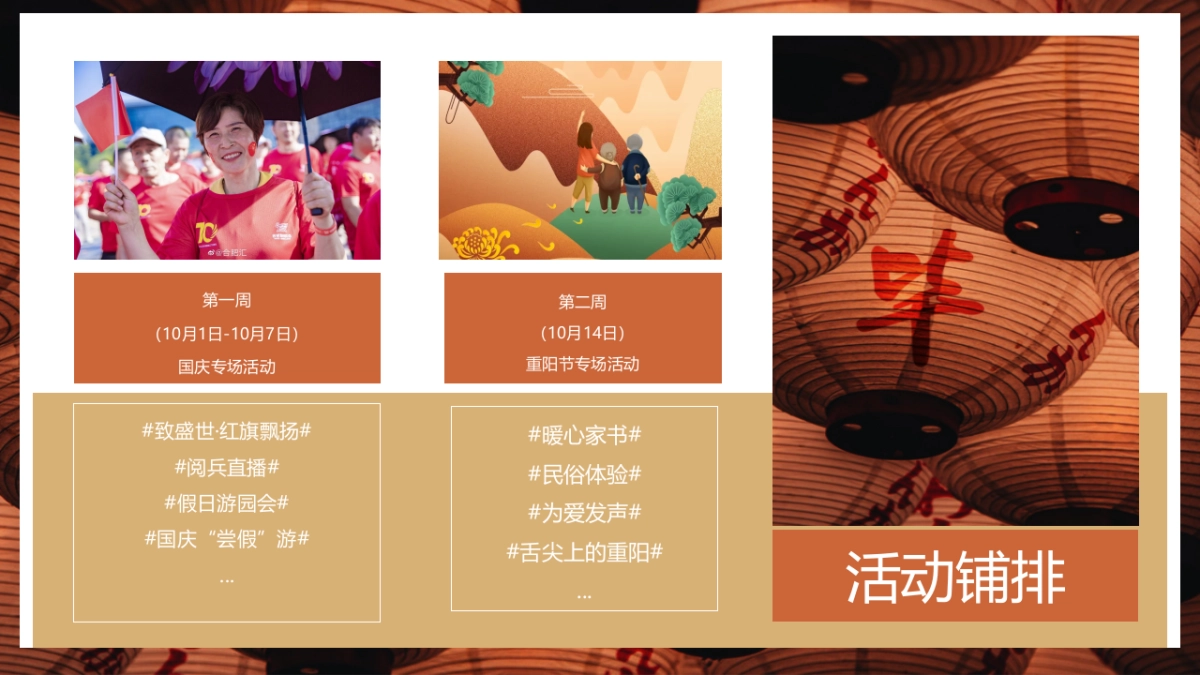 2021十月月度系列暖场(锦绣中华·悦享十月主题)国庆 重阳 万圣节活动策划方案_第10页