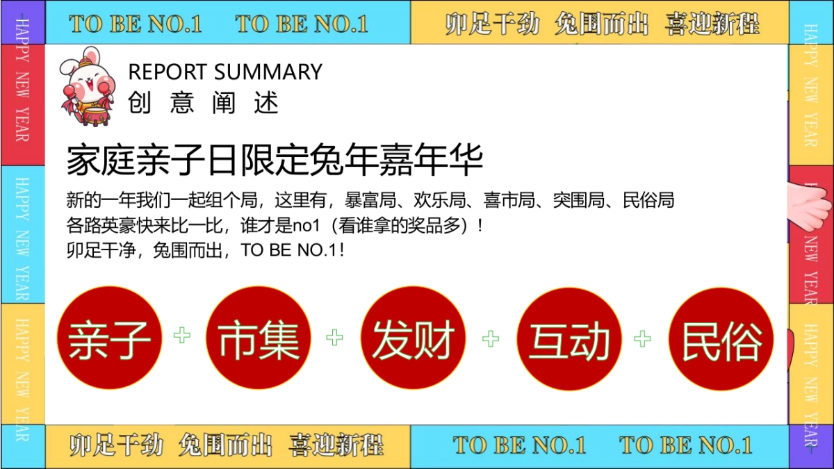 2023卯足干劲 TO BE NO.1-兔年春节新年游园会主题活动策划方案_第4页