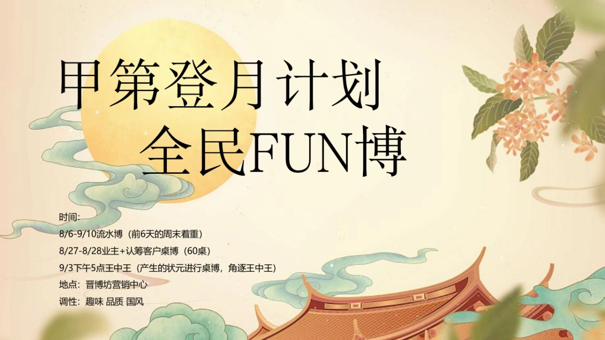 中秋(甲第登月计划 全民FUN博主题)登月博饼活动策划方案-72P_第7页