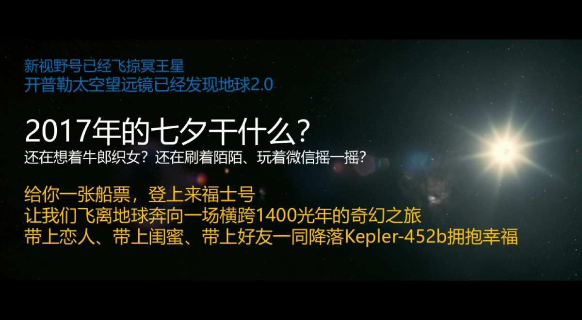 “奔向Kepler-452b星际之夜”七夕情人节主题创意活动策划方案_第2页